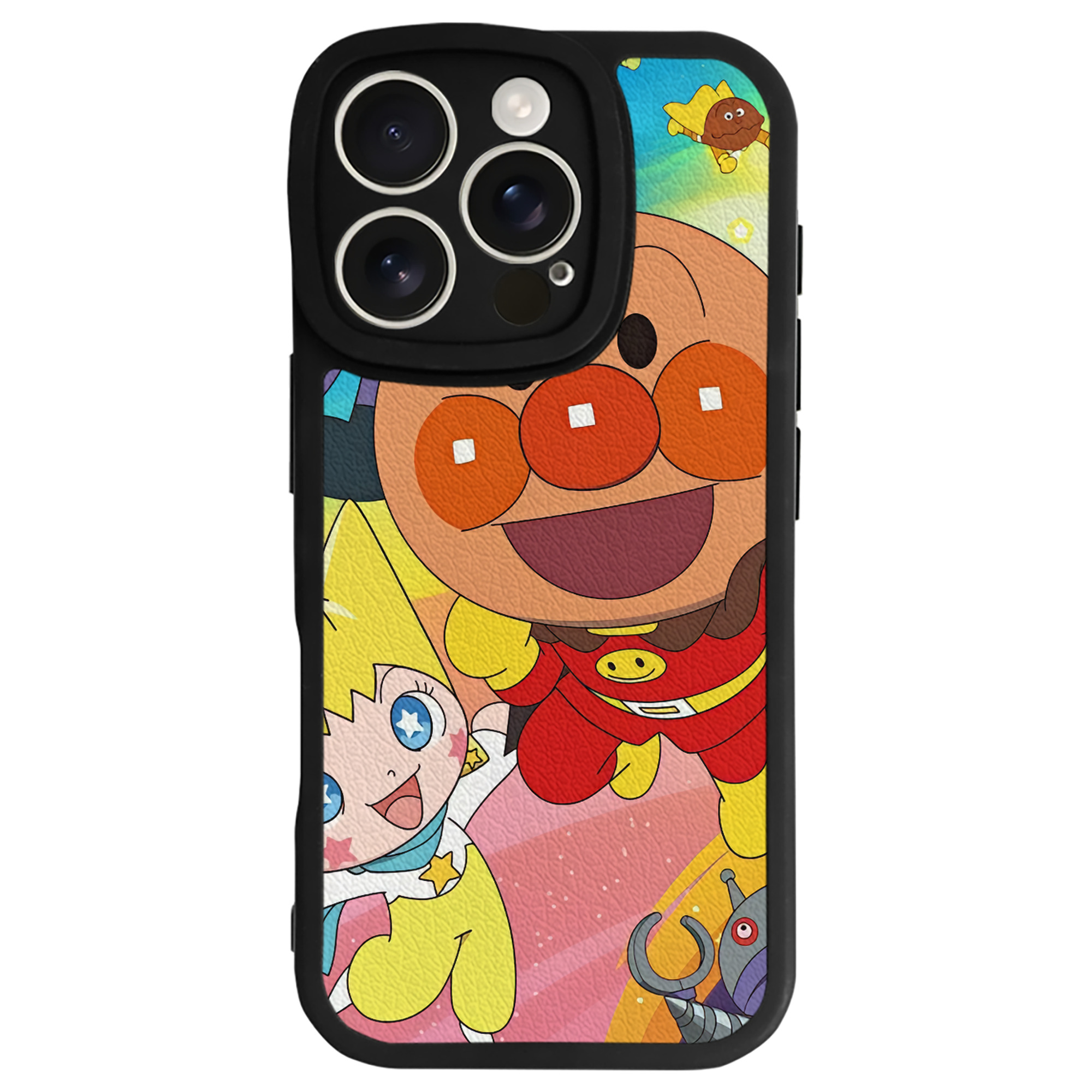 （画像用） アンパンマン Anpanman 【iPhone 16シリーズ対応】シリコンスマホケース（レザー調） 材質：シリコン